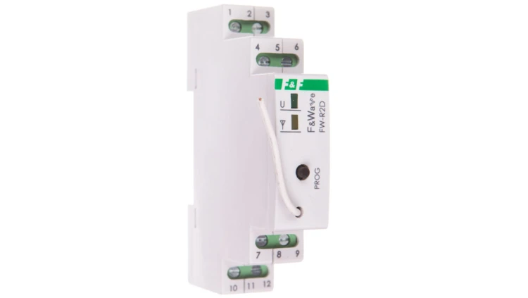 Radiowy podwójny przekaźnik bistabilny - montaż DIN 85-265V AC/DC FiWave FW-R2D
