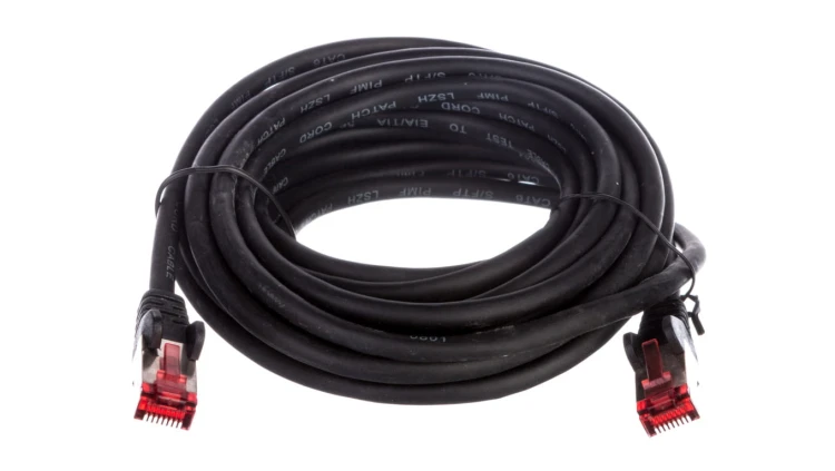 Kabel krosowy patchcord S/FTP (PiMF) kat.6 LSZH czarny 5m 68700