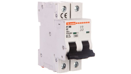 Wyłącznik nadprądowy 2P C 2A 10kA AC P1MB2PC02