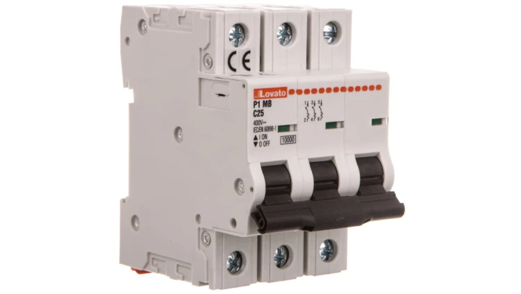 Wyłącznik nadprądowy 3P C 25A 10kA AC P1MB3PC25