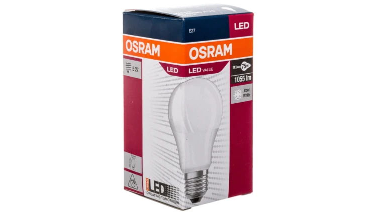 Żarówka LED VALUE CLASSIC A 75 E27 10W 1055lm 6500K 865 FR non-dim 4052899971035