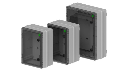 INDUSTRIAL Szafka rozdzielcza hermetyczna SR3 356x456x162mm 400V IP65 transparentna 2755-01