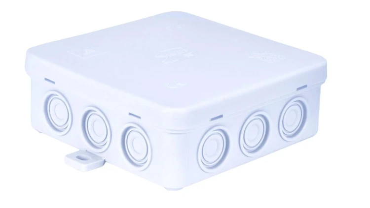 Puszka n/t hermetyczna z dławicą zintegrowaną 100x100x39mm IP54 biała N7 83007006