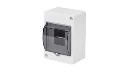 Rozdzielnica modułowa 1x4 natynkowa IP30 MINI S-4 z pokrywą dymną 2304-01