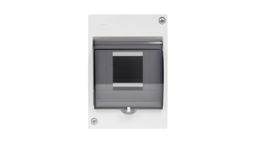 Rozdzielnica modułowa 1x4 natynkowa IP30 MINI S-4 z pokrywą dymną (N+PE) 2304-11