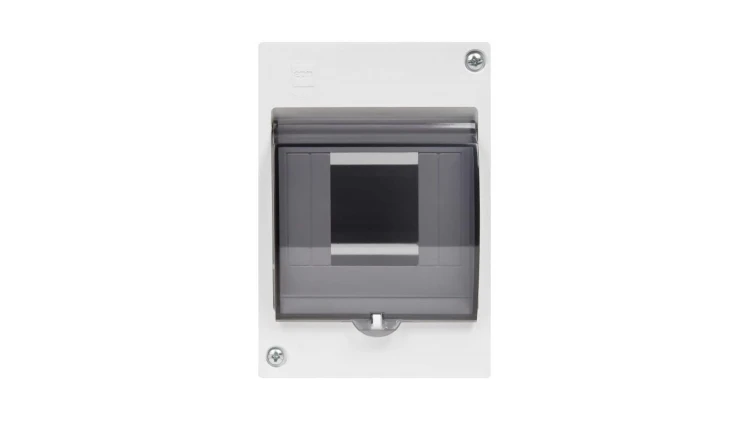 Rozdzielnica modułowa 1x4 natynkowa IP30 MINI S-4 z pokrywą dymną (N+PE) 2304-11
