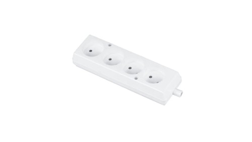 Gniazdo przenośne czterokrotne 16A 2P 250V białe GN-460