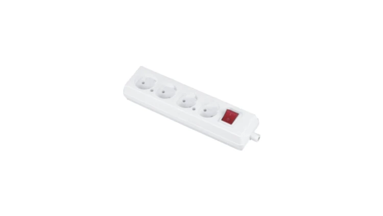 Rozgałęźnik do przedłużacza z wyłącznikiem 4-gniazda b/u 16A 250V GN-460WS