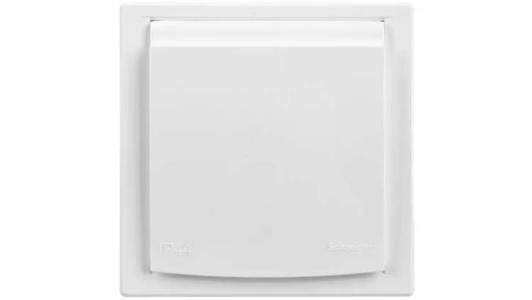 Gniazdo pojedyncze Asfora SCHUKO IP44 białe z ramką EPH3100321