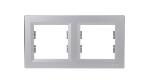 ASFORA Ramka 2-krotna pozioma aluminium EPH5800261
