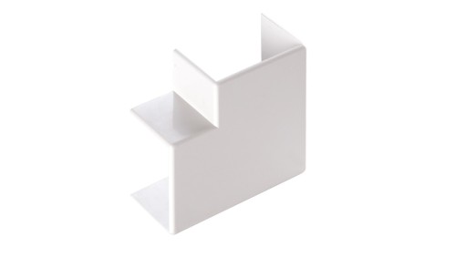 Narożnik do kanałów kablowych płaski AP 40x40 biały ECAP4040B