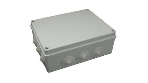 Puszka n/t hermetyczna 240x190x90 12 dławików IP65 szara S-BOX 506