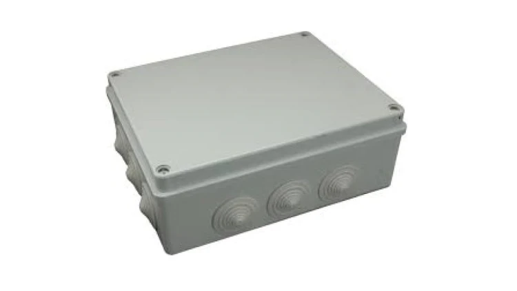 Puszka n/t hermetyczna 240x190x90 12 dławików IP65 szara S-BOX 506