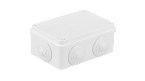 Puszka n/t hermetyczna 120x80x50 6 dławików IP65 biała S-BOX 206B