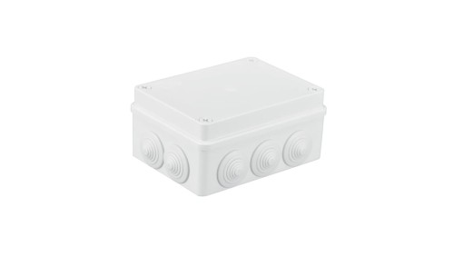 Puszka n/t hermetyczna 150x110x70 10 dławików IP65 biała S-BOX 306B