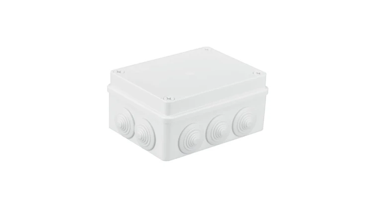 Puszka n/t hermetyczna 150x110x70 10 dławików IP65 biała S-BOX 306B