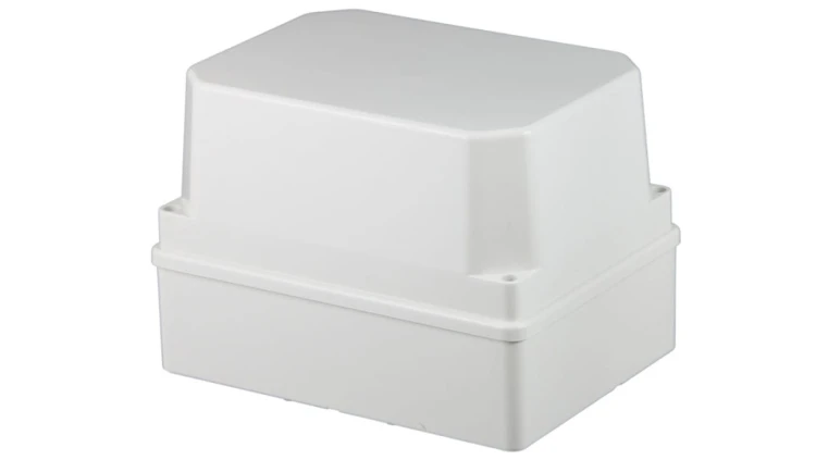 Puszka n/t hermetyczna 190x140x140 bez dławików wysoka IP65 szara S-BOX 416H