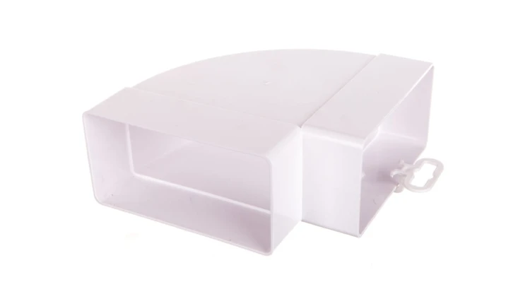 Kolano poziome płaskie 90st. 60x120mm białe KP120-24