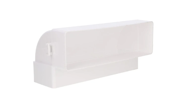 Kolano pionowe płaskie 90st. 60x204mm białe KP204-25