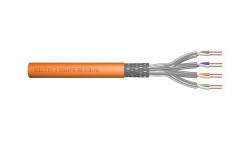 Kabel teleinformatyczny S/FTP kat.7 4x2xAWG23 LSOH drut pomarańczowy Dca DK-1743-VH-1 /100m/
