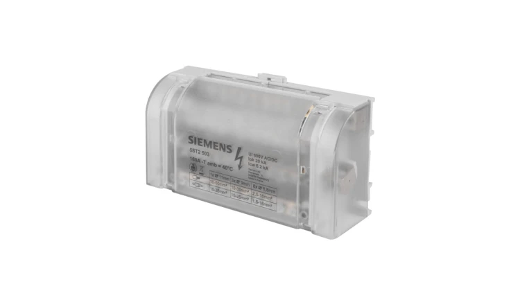 Blok rozdzielczy 160A 4P 500V 1x10-35mm2 3x6-25mm 8x2,5-16mm2 5ST2503