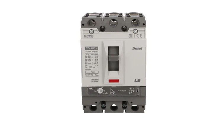 Wyłącznik kompaktowy LS Electric 3polowy In=160A wyzwalacz FMU 0102015200 TD160N FMU 160A3
