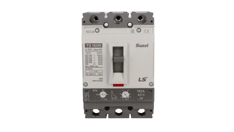 Wyłącznik kompaktowy LS Electric 3polowy In=160A wyzwalacz ATU 0105025800 TS160N ATU 160A 3P
