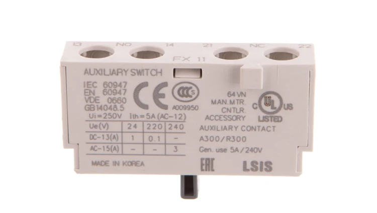 Styki pomocnicze przednie do wyłączników silnikowych LS Electric MMS, 1a1b 83361941112 MMS-FX-1N01NC