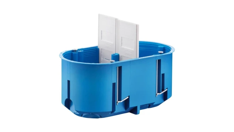Puszka podwójna 60mm regips głęboka niebieska P2x60D 32092203