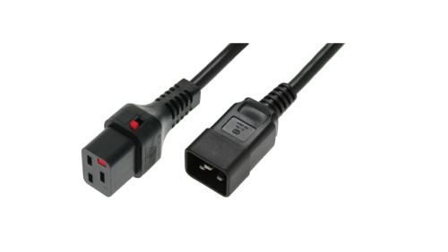 Kabel zasilający serwerowy 3x1,5 IEC C20 prosty/IEC C19 prosty M/Ż czarny IEC-PC1285 /2m/