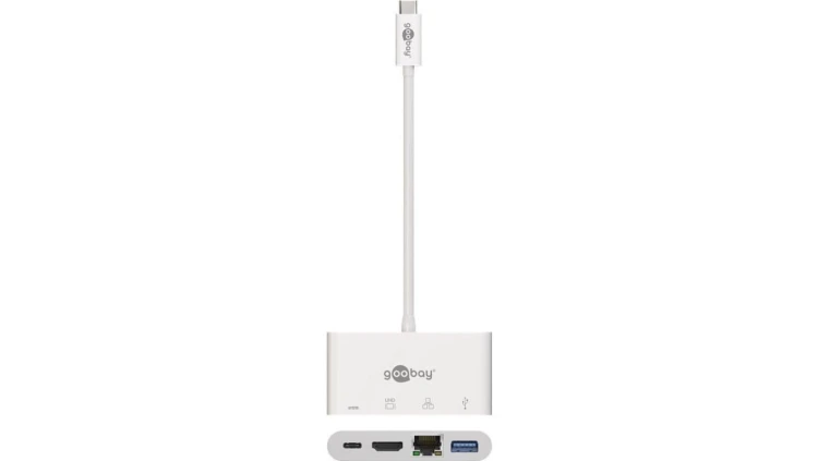 Multi adapter USB-C - HDMI + Ethernet RJ45 + USB-A 3.0 + USB-C 62104