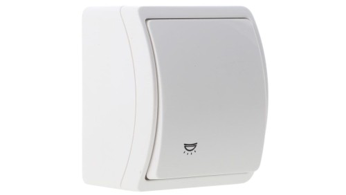 Koala Przycisk /światło/ n/t IP44 biały VW 156-01 61.351