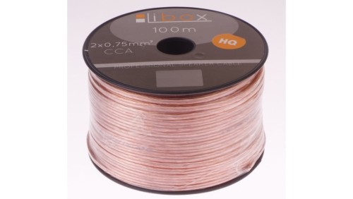 Przewód głośnikowy CCA 2x0,75 ECa LB0006 LIBOX /100m/