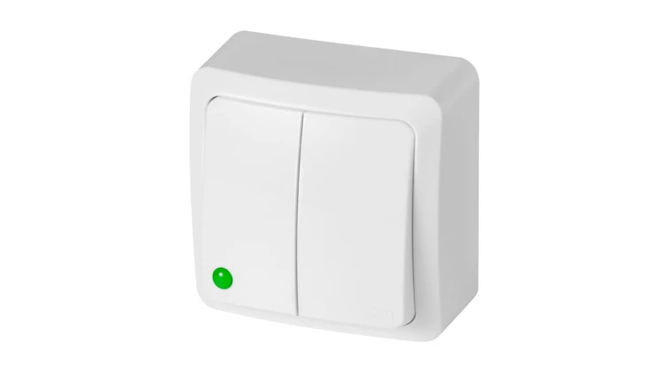 BERG Łącznik świecznikowy n/t 10AX IP20 biały 3711-00