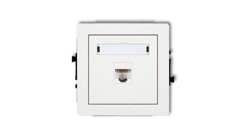 DECO Gniazda komputerowe pojedyncze 1xRJ45, kat. 5e, 8-stykowy biały DGK-1