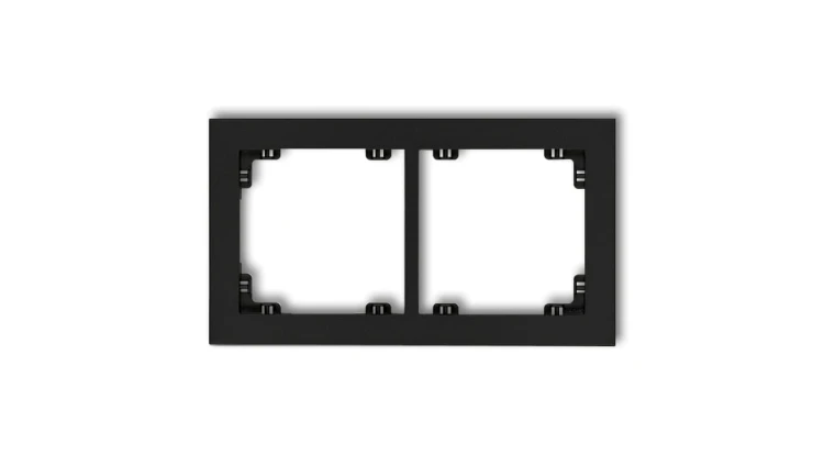 DECO Ramka podwójna czarny mat 12DR-2