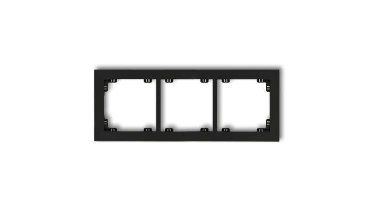 DECO Ramka potrójna czarny mat 12DR-3
