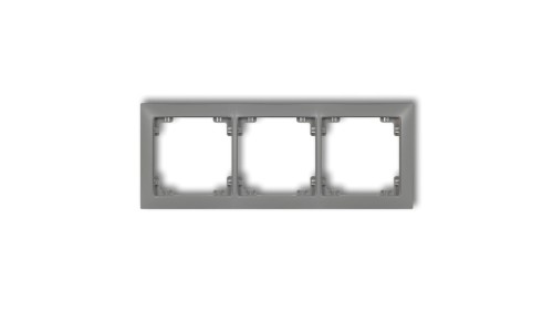 DECO Ramka uniwersalna potrójna z tworzywa DECO Soft szary mat 27DRSO-3