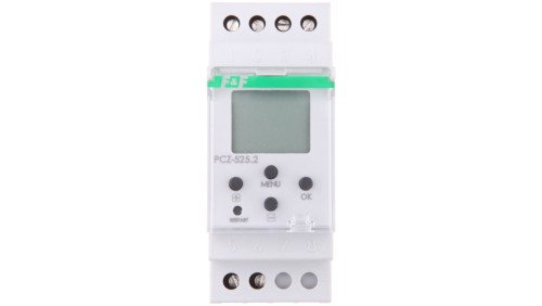 Zegar astronomiczny jednokanałowy 16A 1P 24-264 V AC/DC NFC z przerwą nocną PCZ-525