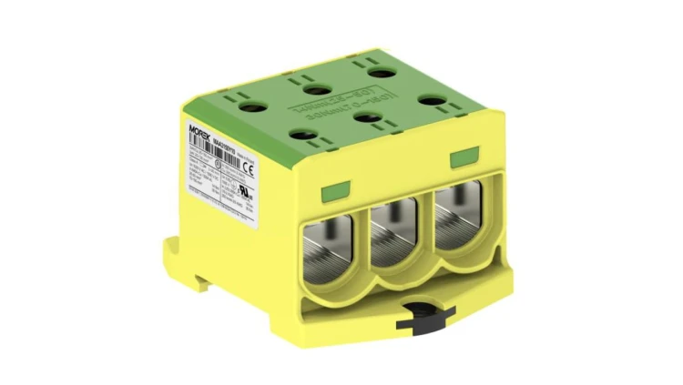 Złączka OTL150-3 kolor żółto-zielony 3xAl/Cu 25-150mm 1000V AC / 1500V DC Zacisk uniwersalny MAA3150Y10