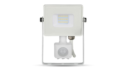 Projektor LED 10W 800lm 4000K Dioda SAMSUNG z czujnikiem ruchu PIR Biały IP65 434