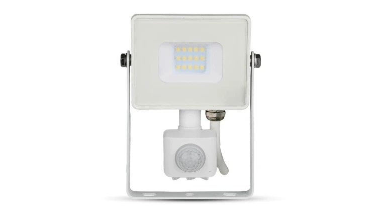 Projektor LED 10W 800lm 4000K Dioda SAMSUNG z czujnikiem ruchu PIR Biały IP65 434