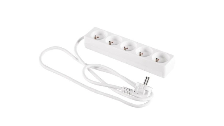 Przedłużacz 5-gniazd z/u 1,5m /H05VV-F 3G1/ biały PM-BW-5G-15
