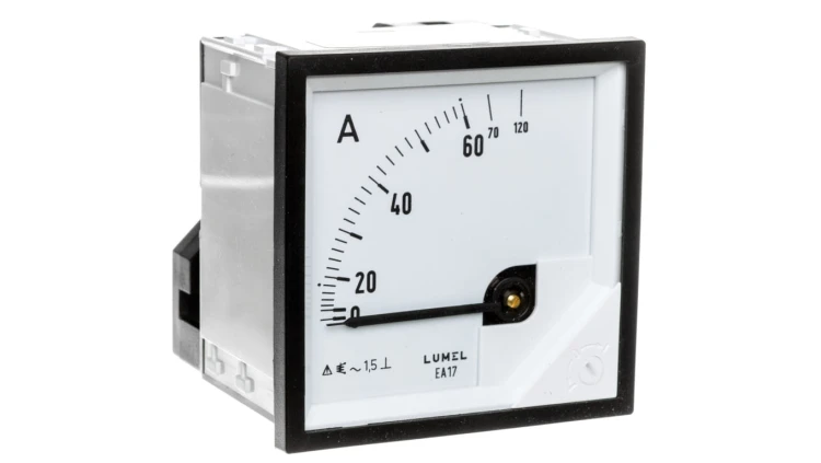 Amperomierz analogowy tablicowy 60/120A 72x72mm IP50 C3 K=90 st. EA17N F21200000000