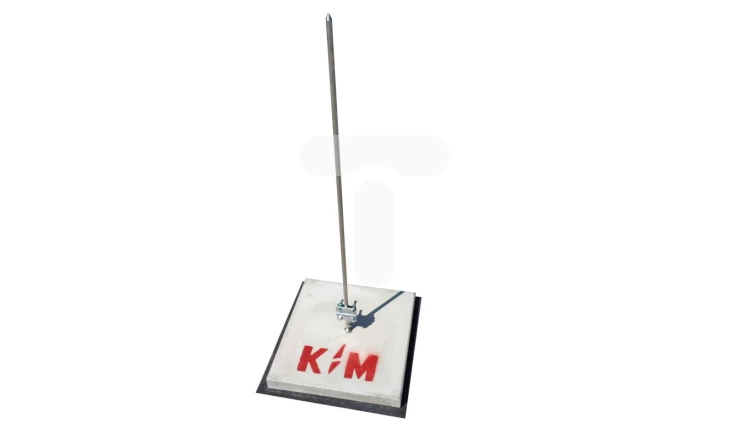 Maszt odgromowy na podstawie betonowej H=1m aluminiowy KM100 AL /1kpl./
