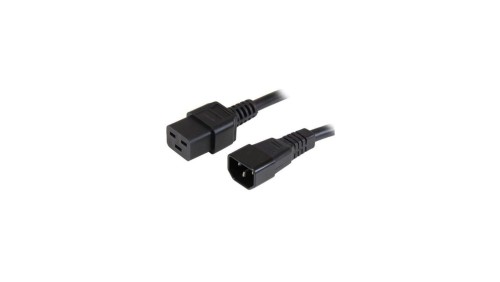 Przedłużacz kabel Zasilający Iec320 C14 Na C19 10A 2M Czarny ICOC 066-NC