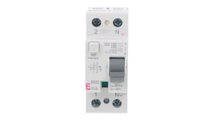 Wyłącznik różnicowoprądowy 2P 32A 0,03A typ AC EFI-P2 AC 32/0.03 002061217
