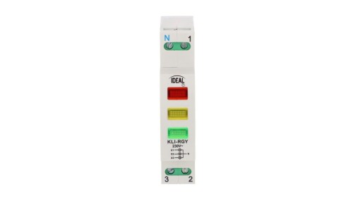 Lampka modułowa 3-fazowa czerwona/żółta/zielona LED 3x230V+N AC KLI-RGY 32893