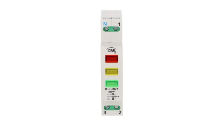 Lampka modułowa 3-fazowa czerwona/żółta/zielona LED 3x230V+N AC KLI-RGY 32893