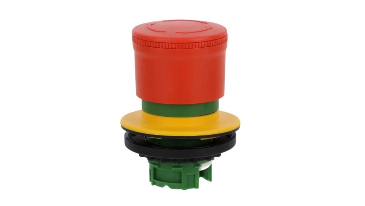 Miniaturowy przycisk bezpieczeństwa 30mm do otworu 30mm odblokowanie przez przekręcenie M30-PVT30